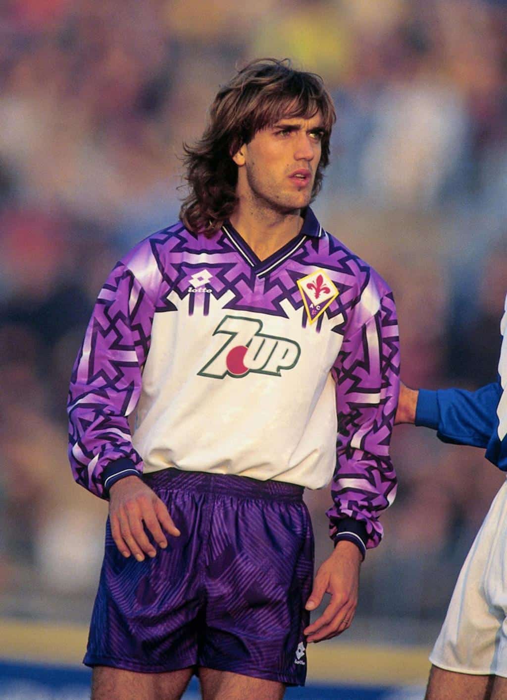 Fiorentina 1992-1993 Away Short Sleeve Football Shirt [As worn by  Batistuta, Dunga & Effenberg]