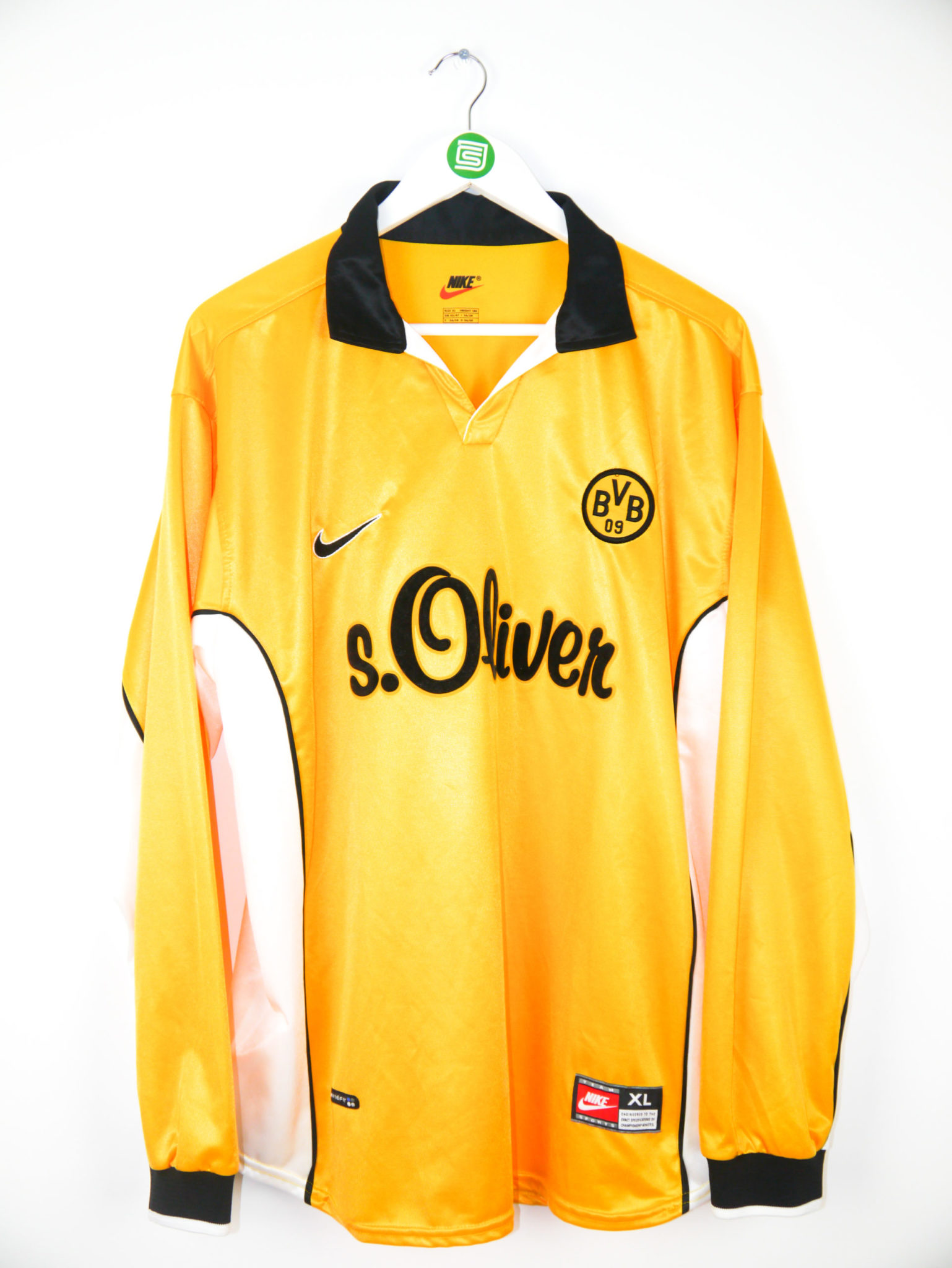 Original 1998 00 Dortmund L S Home Jersey 10 Moller Xl Rb Classic Soccer Jerseys