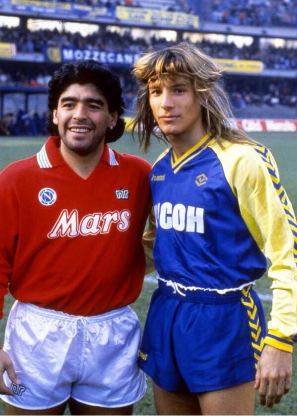 1988-89 Napoli 'NR - Nicola Raccuglia' third jersey (#10 MARADONA) • RB -  Classic Soccer Jerseys