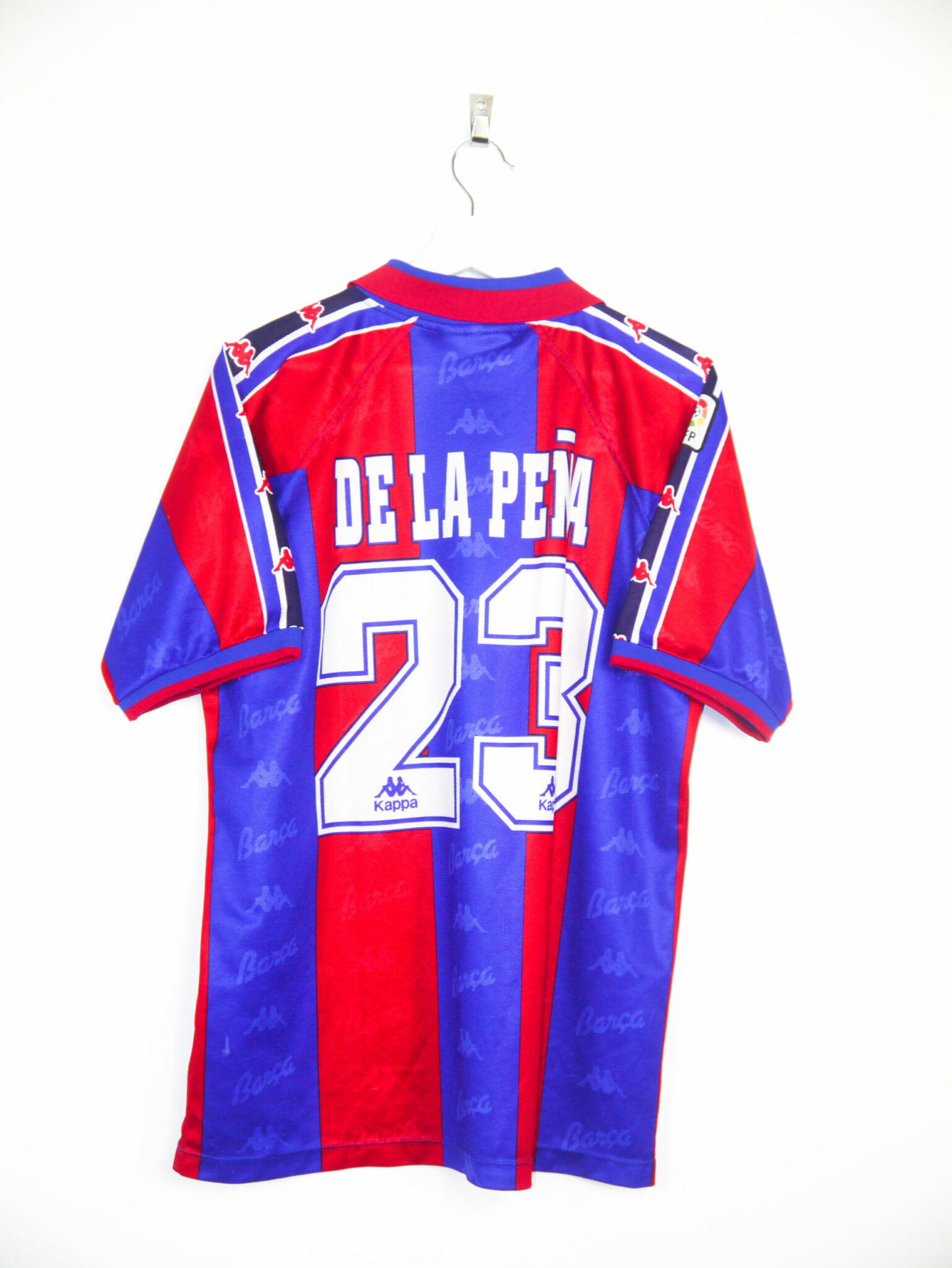 Original 1996-97 FC Barcelona *PLAYER ISSUE* home jersey (#25 DE - XL • RB - Classic Jerseys