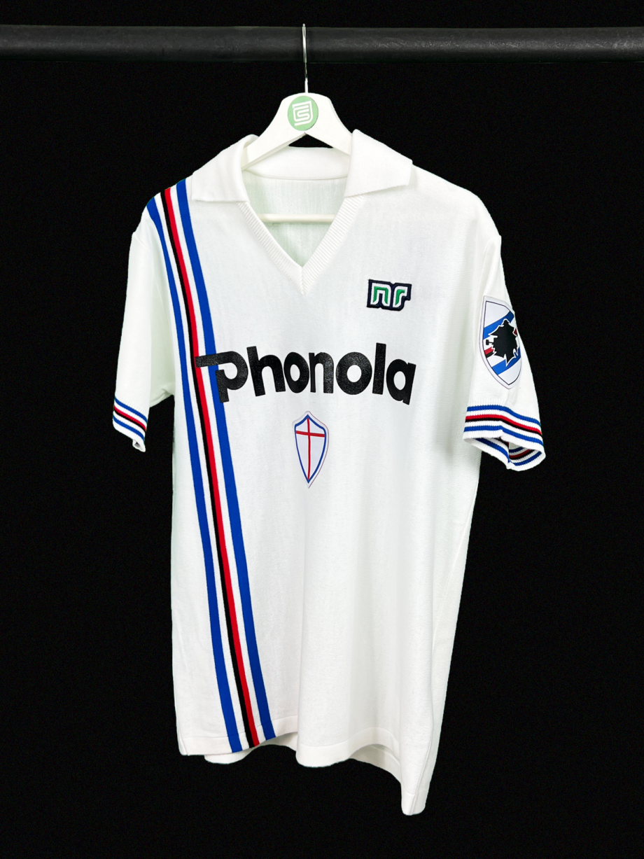1986-87 Sampdoria 'NR - Nicola Raccuglia' away jersey (#10 MANCINI)
