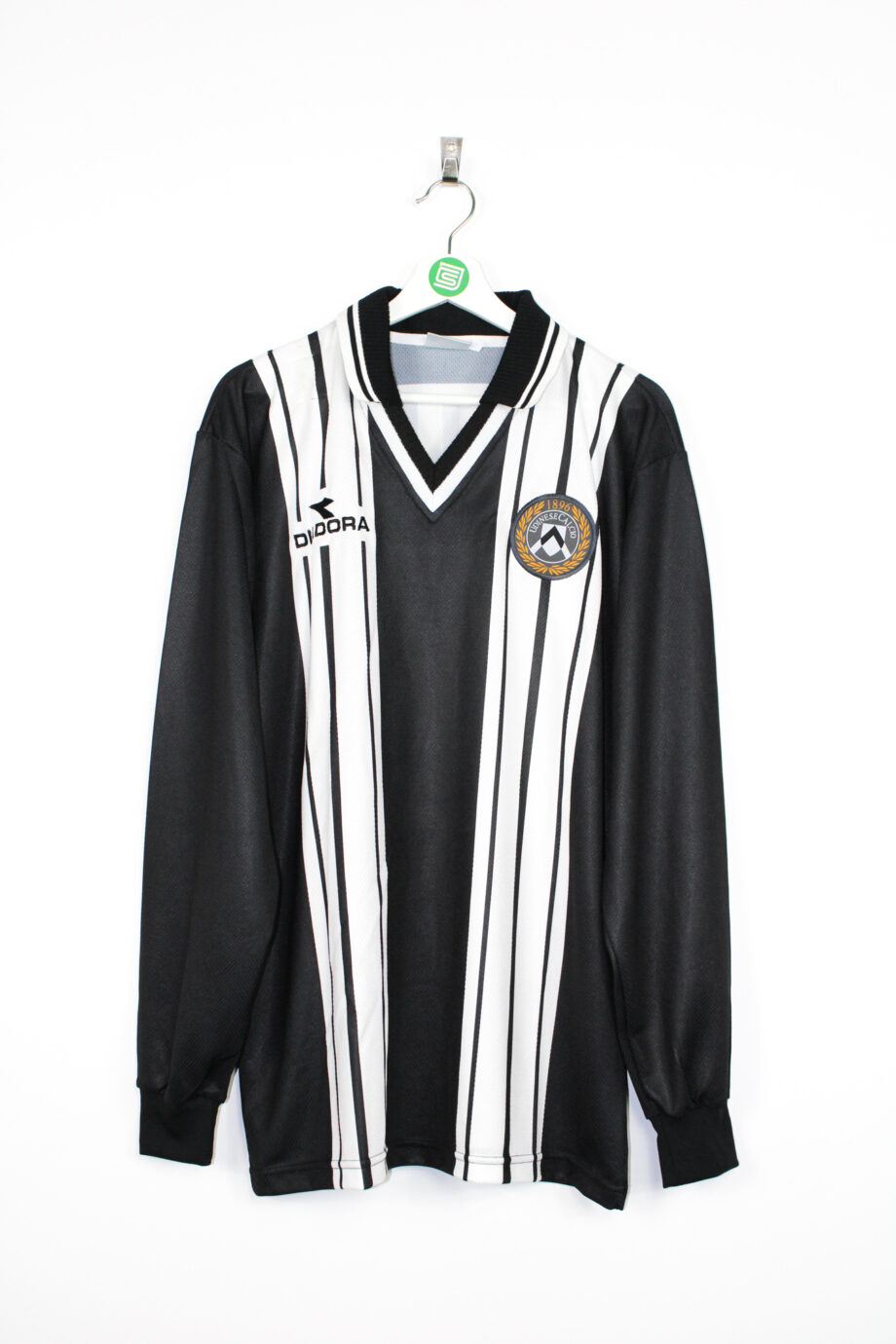 1998-99 Udinese *MATCH ISSUE*  L/S home jersey(#6 WALEM) - XL