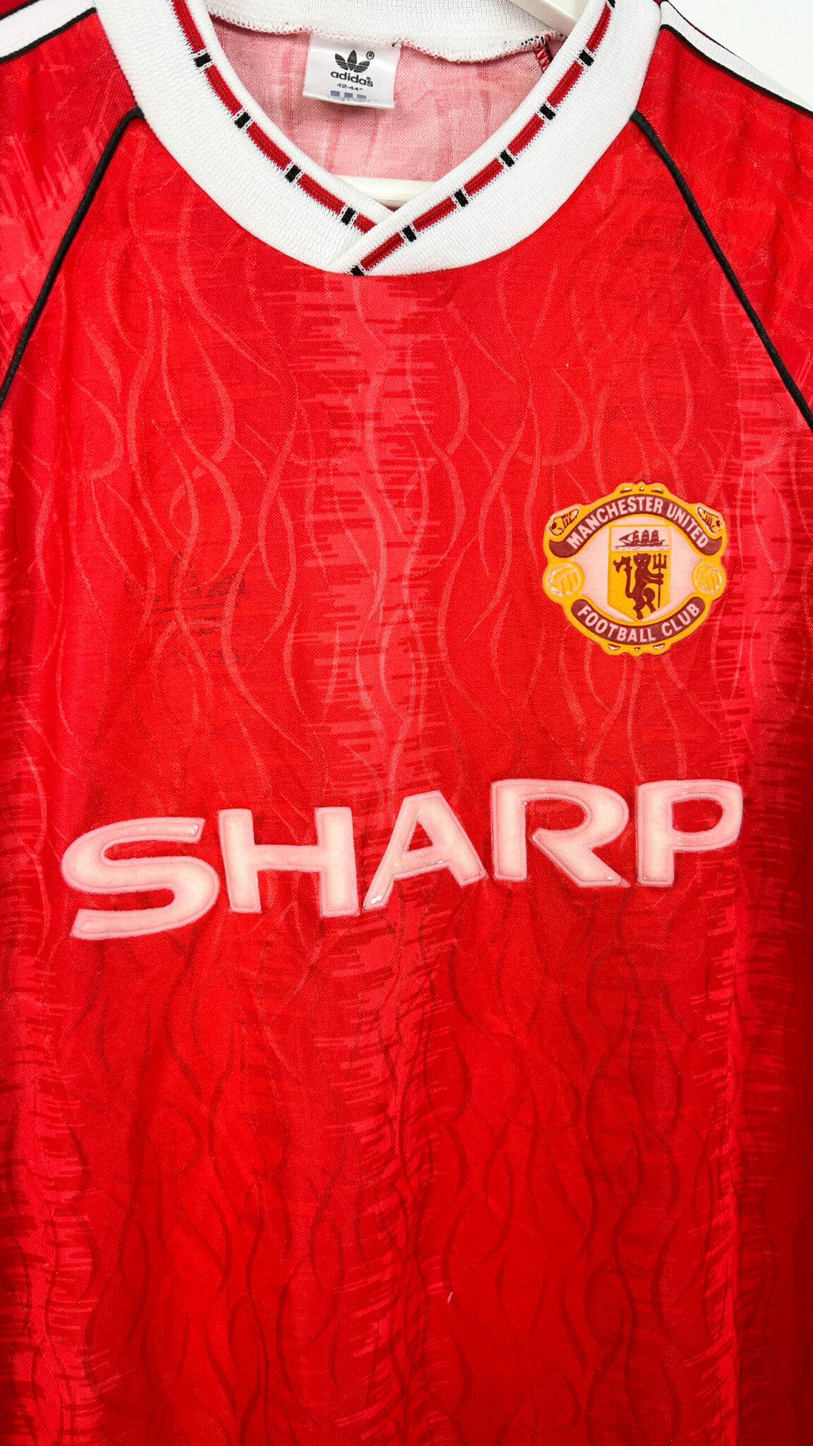1990/91 Man Utd Home Football Shirt / Old Classic Adidas Soccer Jersey