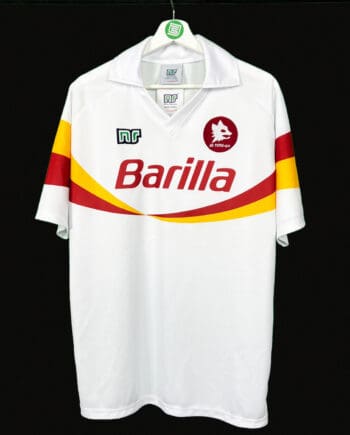 1990-91 Roma 'NR - Nicola Raccuglia' away jersey (#10 GIANNINI)
