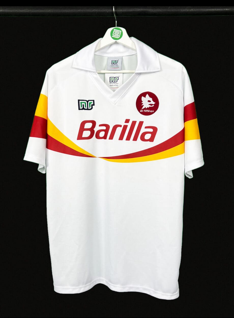 1990-91 Roma 'NR - Nicola Raccuglia' away jersey (#10 GIANNINI)