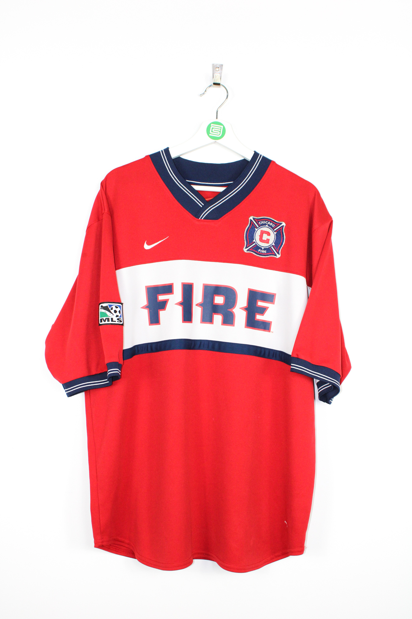2000-02 Chicago Fire home jersey - XL • RB - Classic Soccer Jerseys