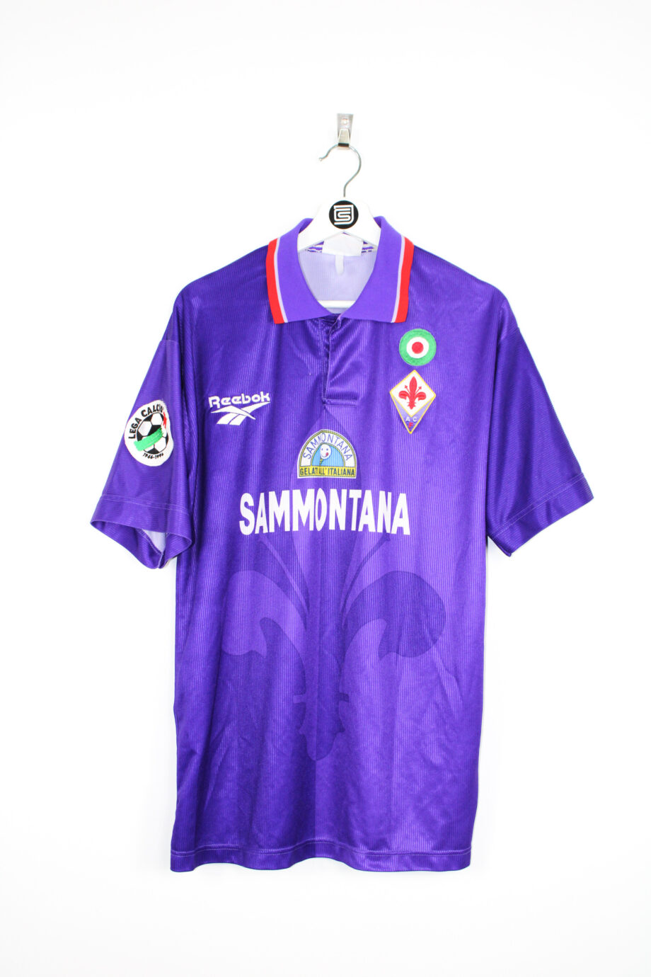 1996-97 Fiorentina *MATCH WORN* home jersey (#9 BATISTUTA) - XL