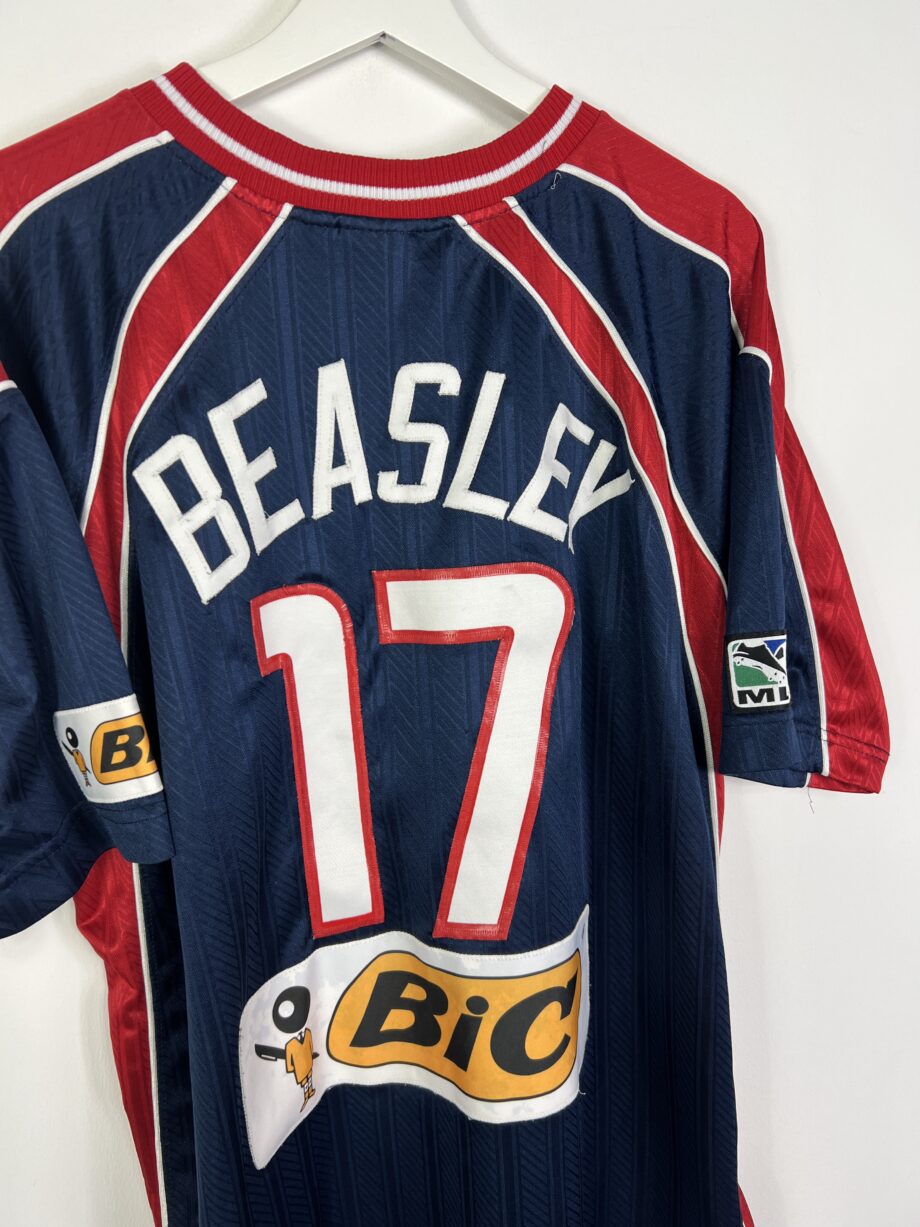 1998 New England Revolution *MATCH ISSUE* home jersey (#17 BEASLEY) - L