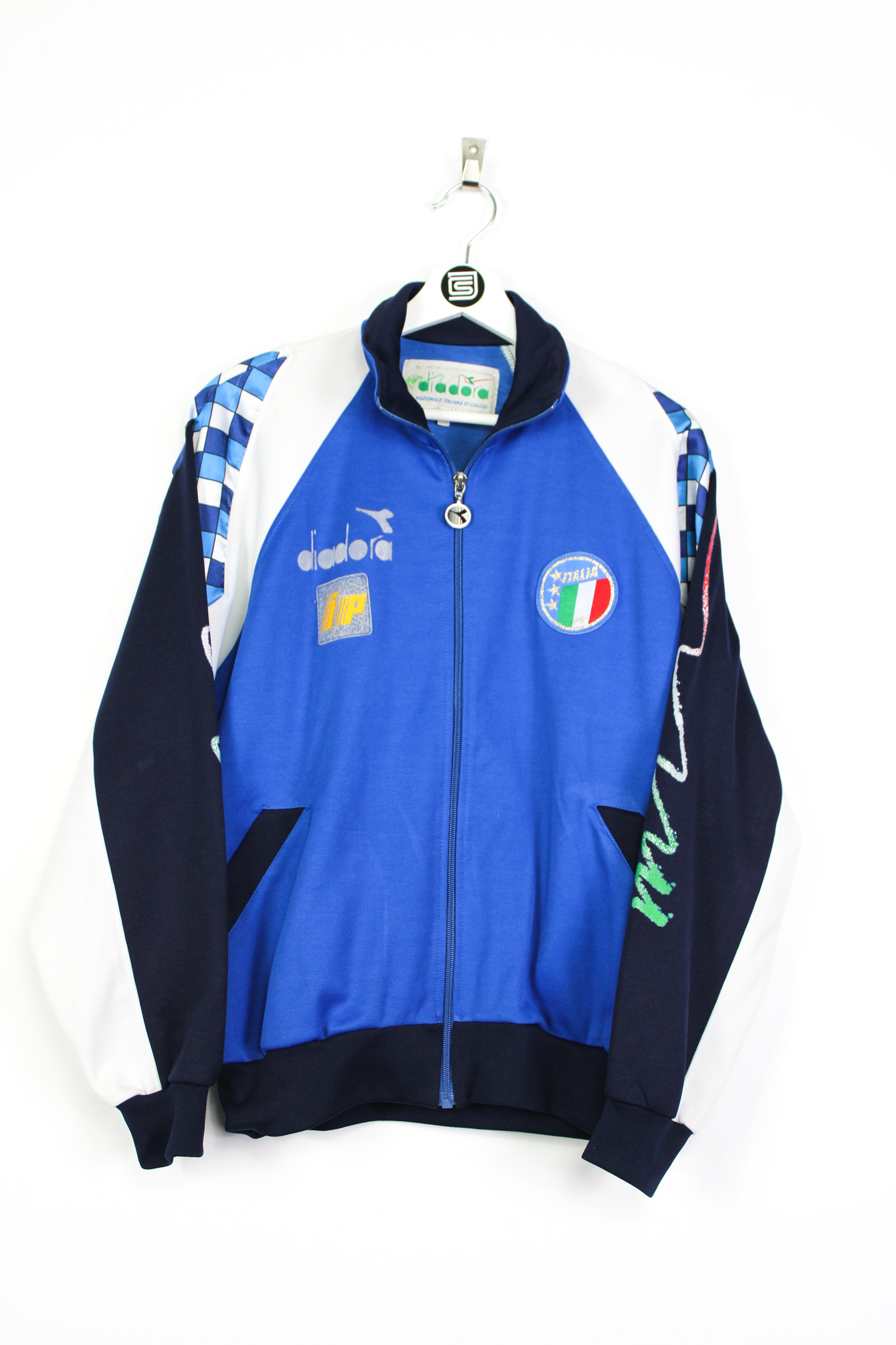 Italy 1990 *PLAYER ISSUE* tracksuit jacket M • RB Classic Soccer Jerseys