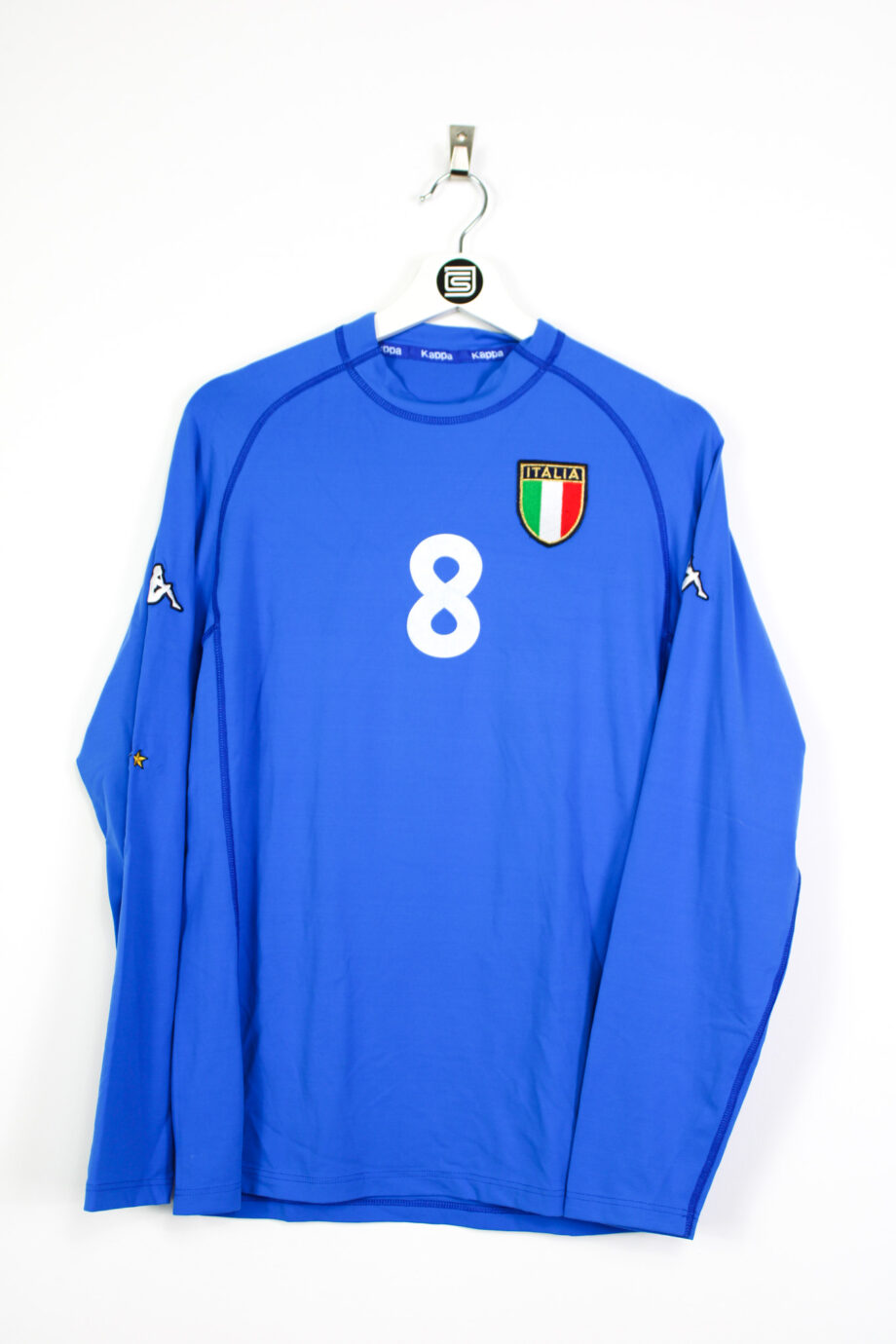 2001 Italy *MATCH WORN* L/S home jersey (#8 TOMMASI vs. HUNGARY) - L