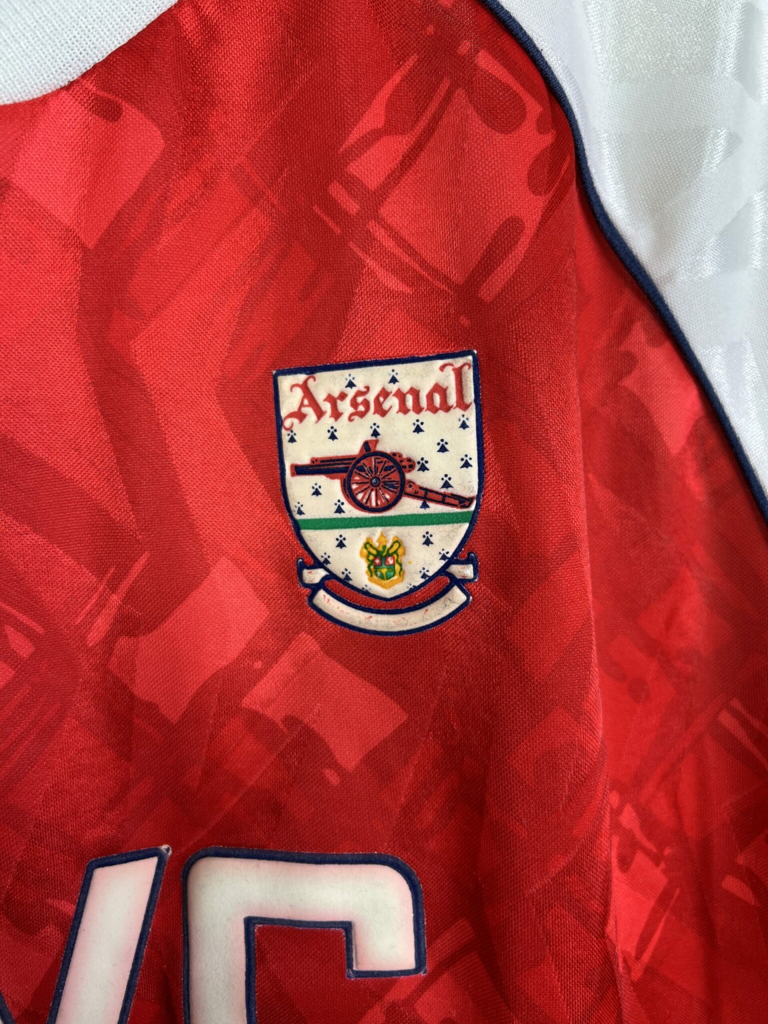 Arsenal Home football shirt 1990 - 1992. Sponsored by JVC