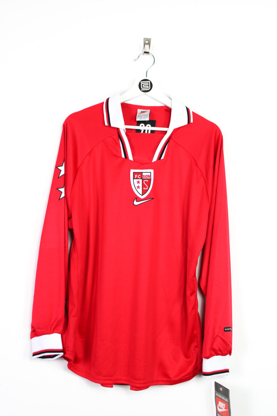 1997-98 FC Sion *BNWT* PLAYER ISSUE L/S home jersey - L