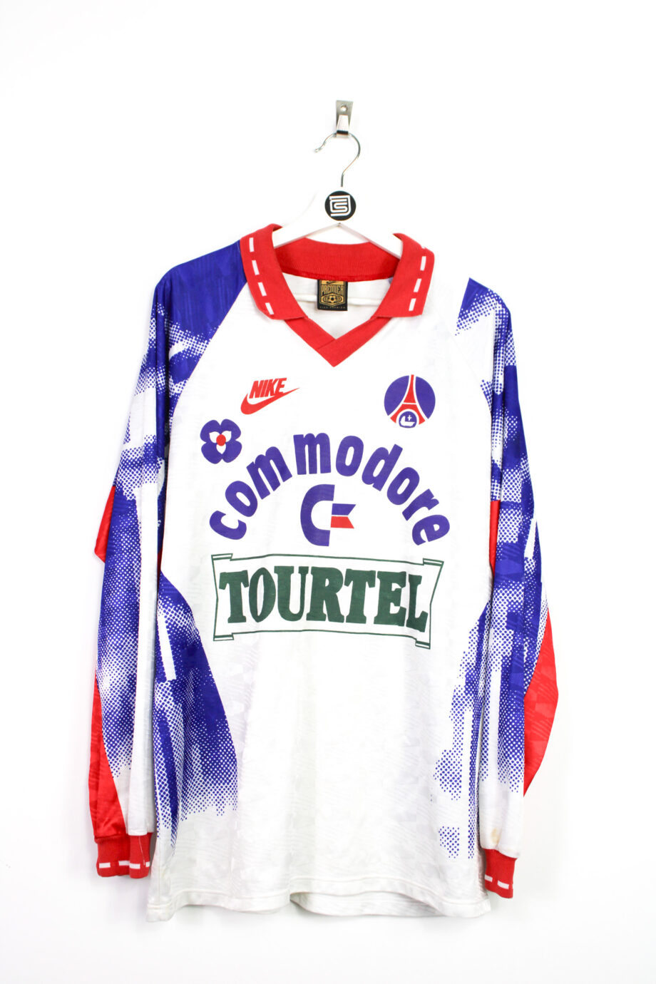 1992-93 Paris SG (PSG) L/S home jersey (#12) - XL