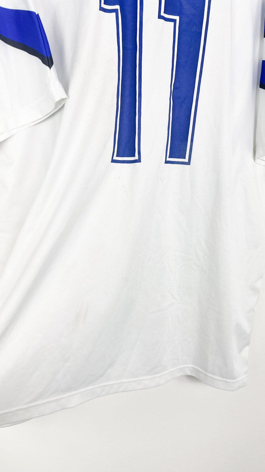 1996 FINLAND *MATCH WORN* home jersey (#11 Vanhala v. Hungary) - XL