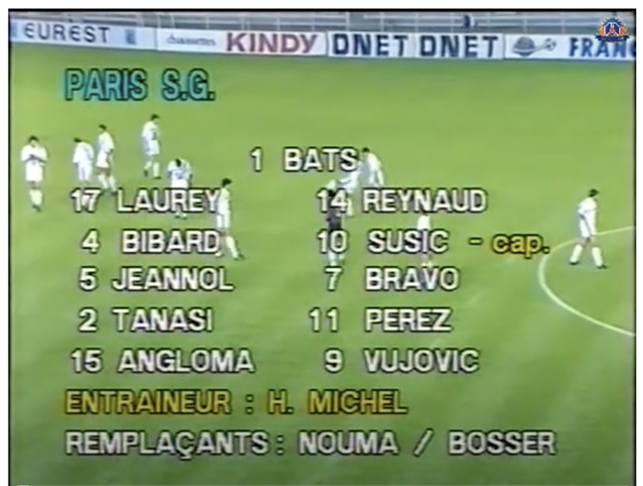 1990-91 Paris SG (PSG) home jersey (#11) - M