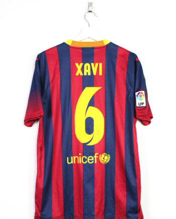 2013-14 FC Barcelona home jersey (#6 XAVI) - M