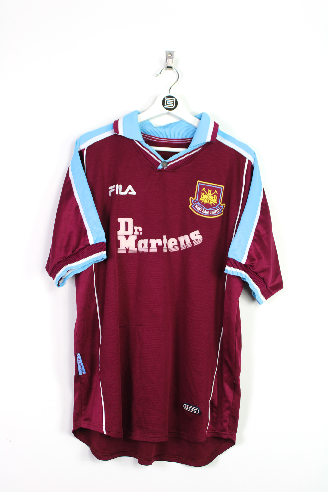 Dr. Martens × Fila × Vintage West ham 1999/01 away jersey | Grailed