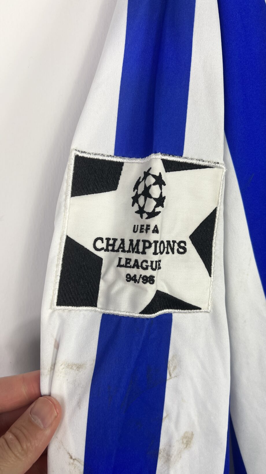 1994-95 IFK Göteborg *MATCH WORN* L/S home jersey (#15 WAHLSTEDT vs. Bayern Munich) - XL