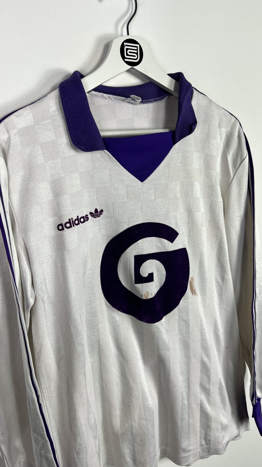 1986-87 RSC Anderlecht *MATCH WORN* L/S away jersey (#4 SCIFO) - L