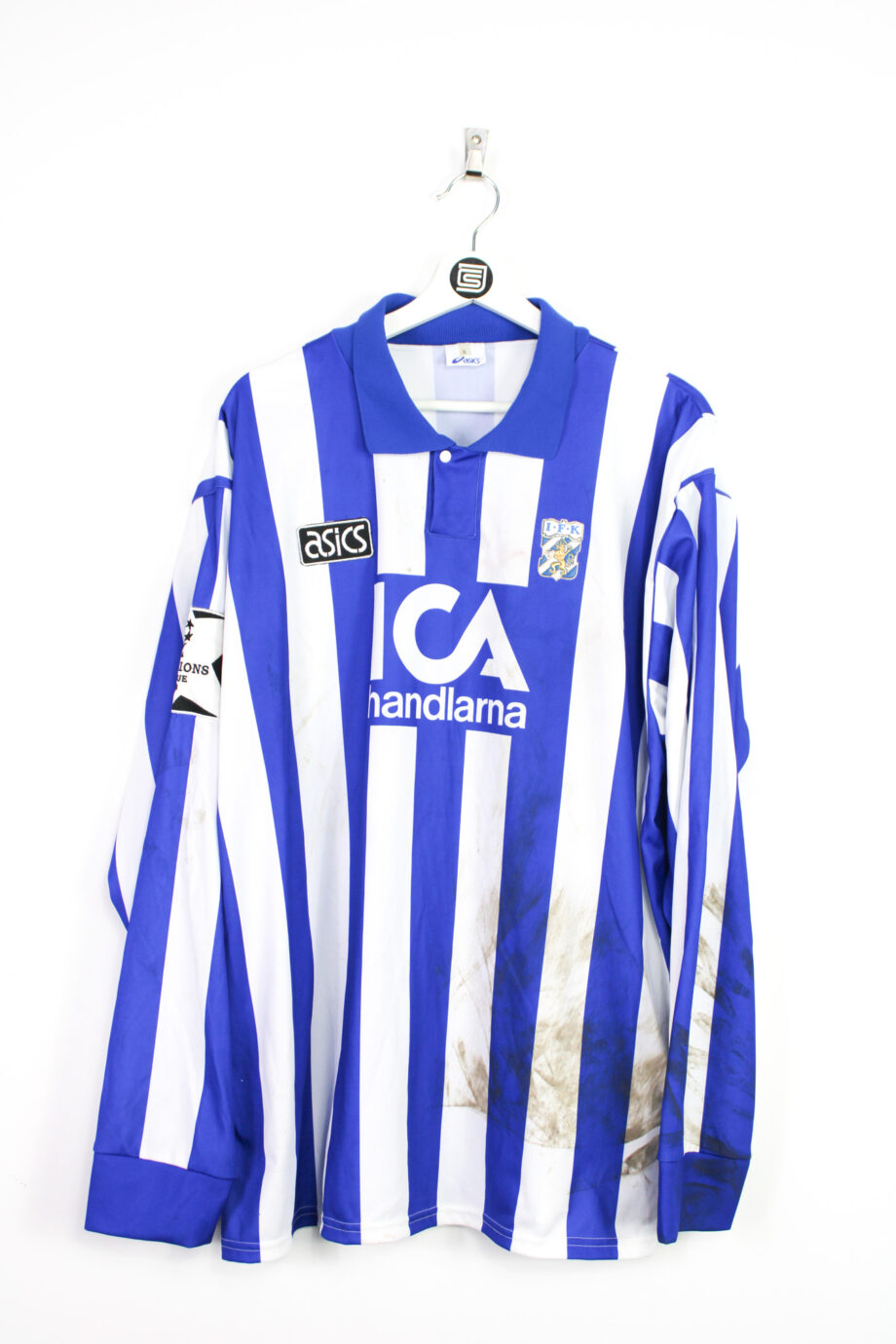 1994-95 IFK Göteborg *MATCH WORN* L/S home jersey (#15 WAHLSTEDT vs. Bayern Munich) - XL
