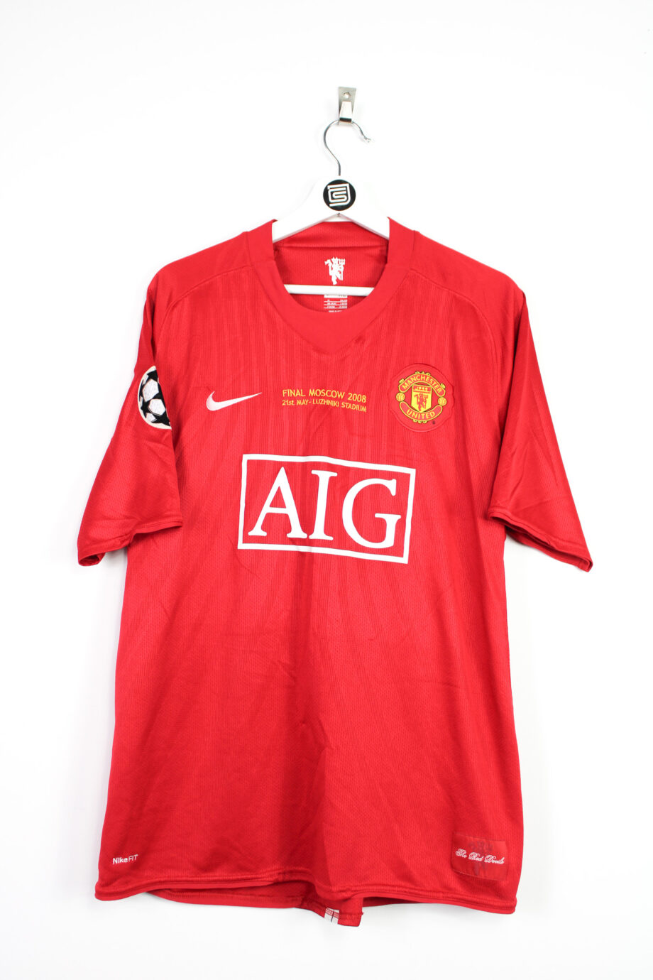 2007-09 Manchester United *2008 FINAL MOSCOW* home jersey (#7 RONALDO) - XL