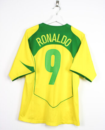 2004-06 Brazil home jersey (#9 RONALDO) - M