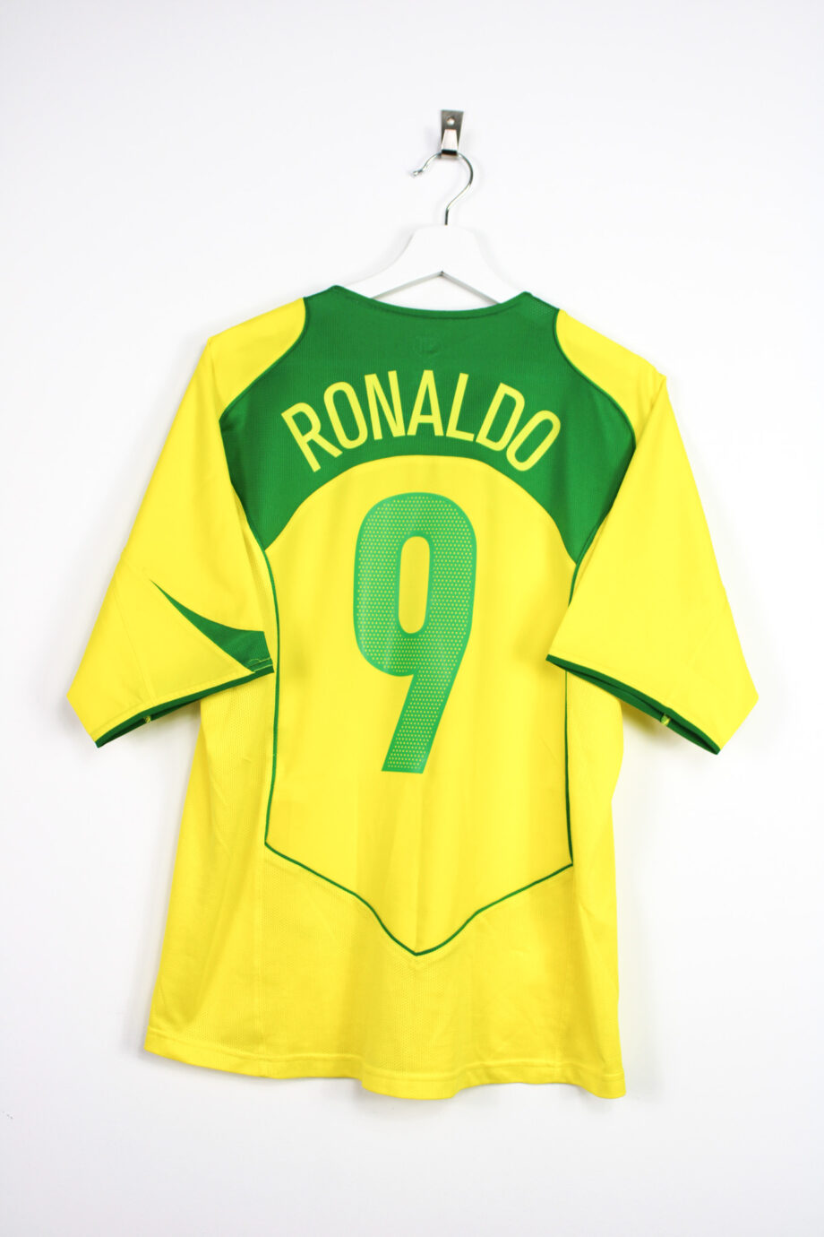 2004-06 Brazil home jersey (#9 RONALDO) - M