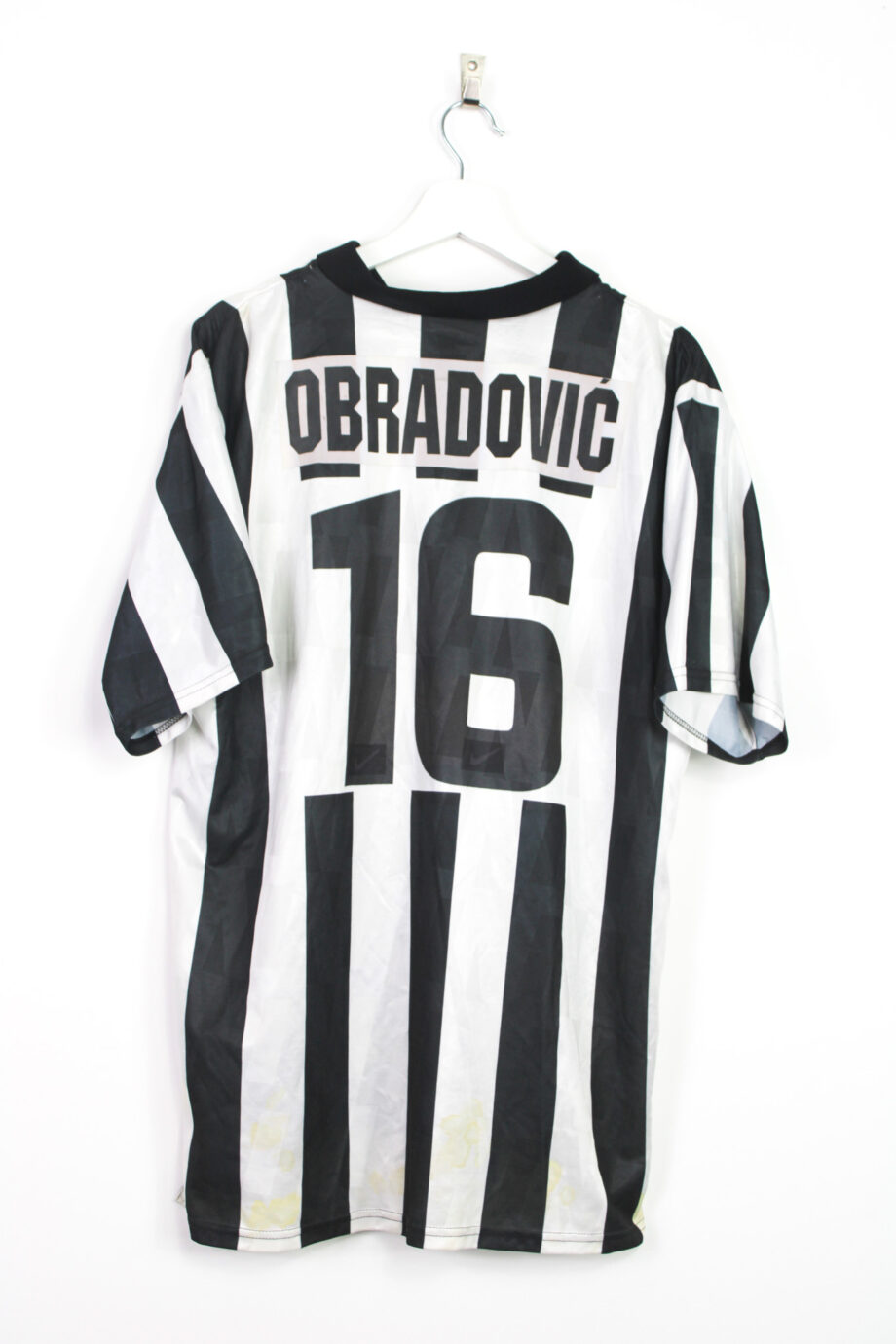 1996-98 Partizan Belgrade *MATCH ISSUE* home jersey (#16 OBRADOVIC) - XL