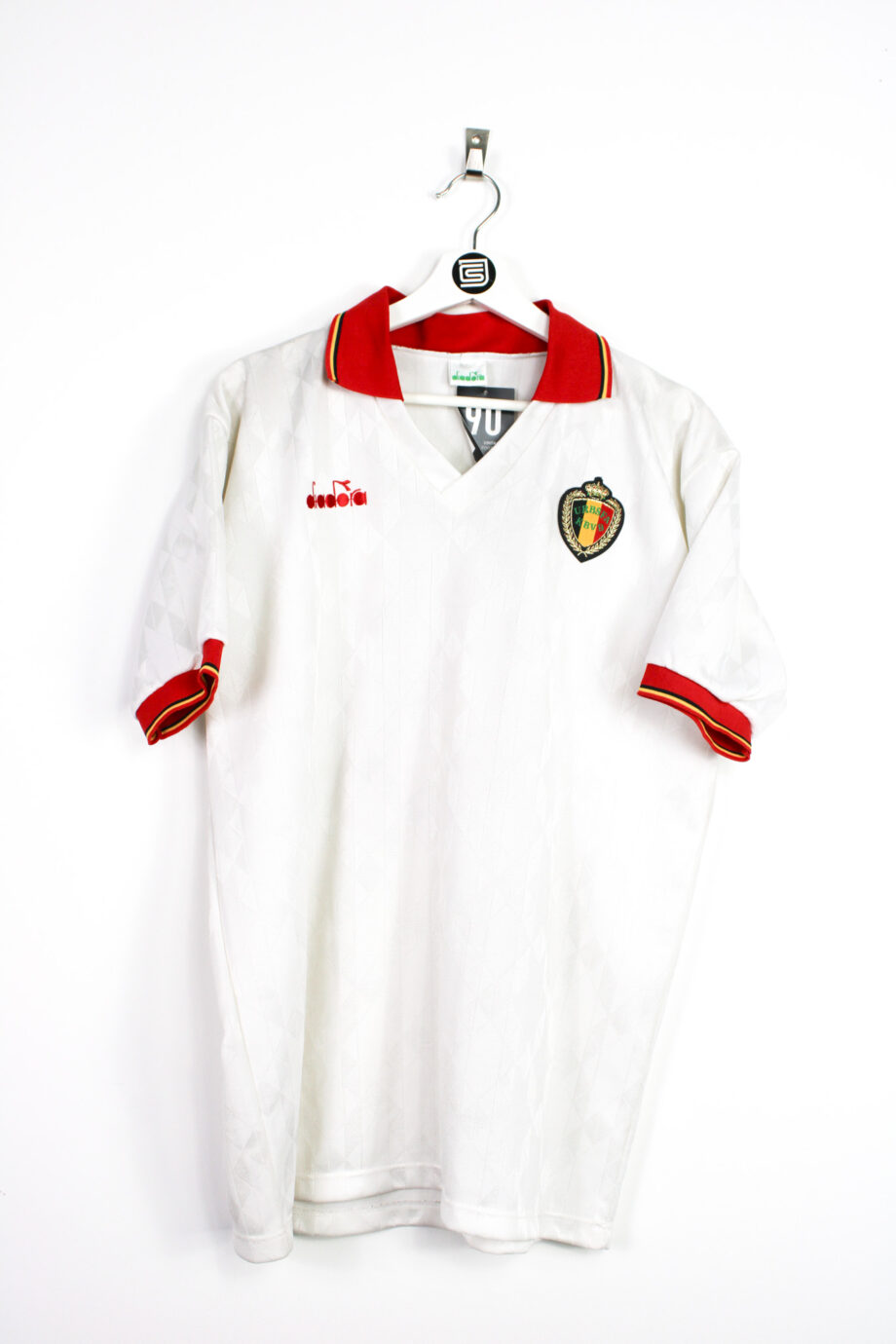 1992-93 Belgium *MATCH ISSUE* home jersey (#9) - L