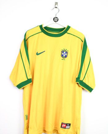 1998-00 Brazil home jersey (#9 RONALDO) - XL