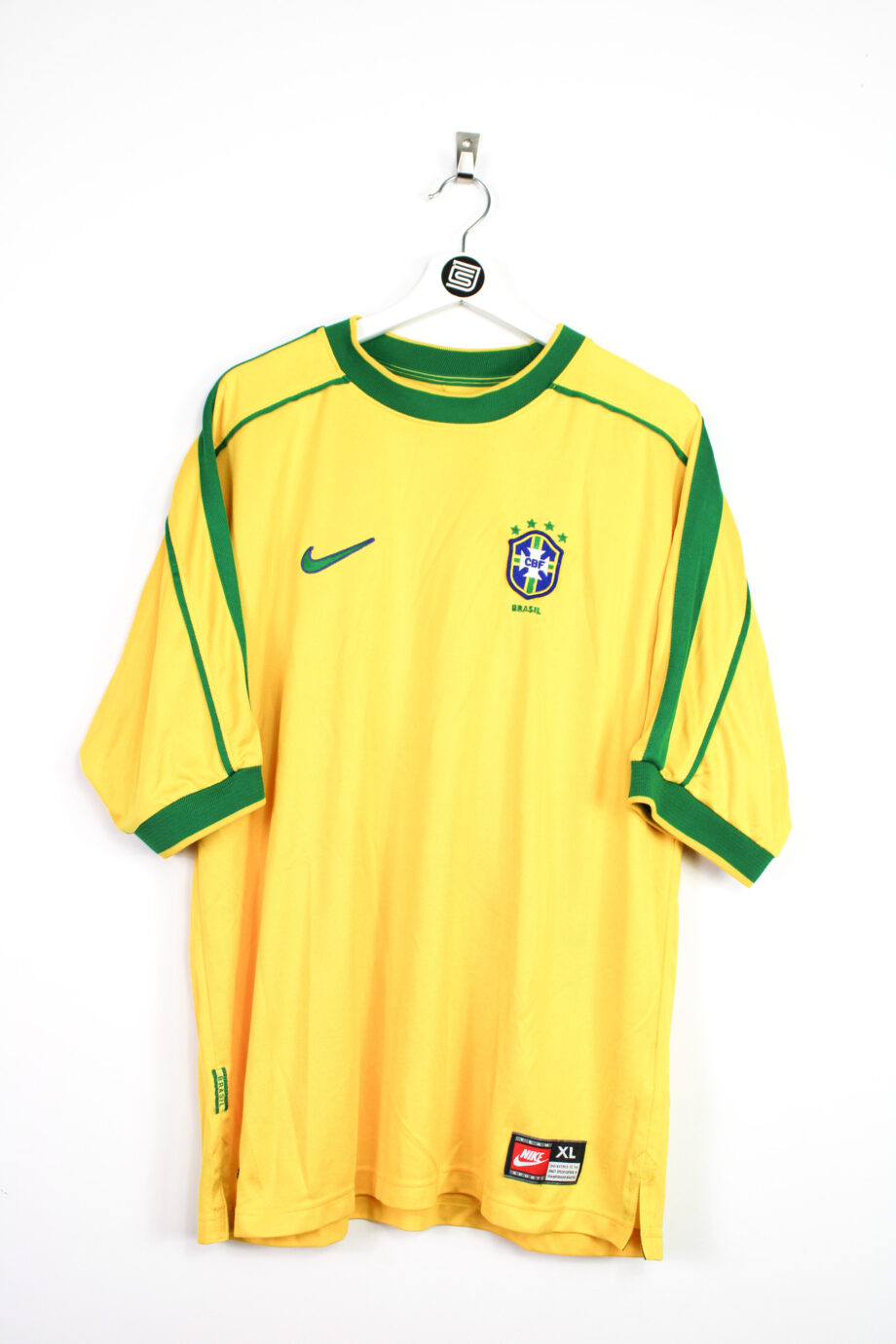 1998-00 Brazil home jersey (#9 RONALDO) - XL
