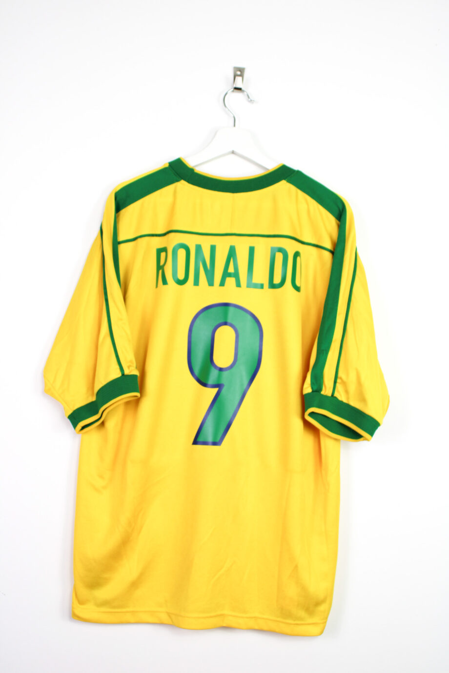 1998-00 Brazil home jersey (#9 RONALDO) - XL