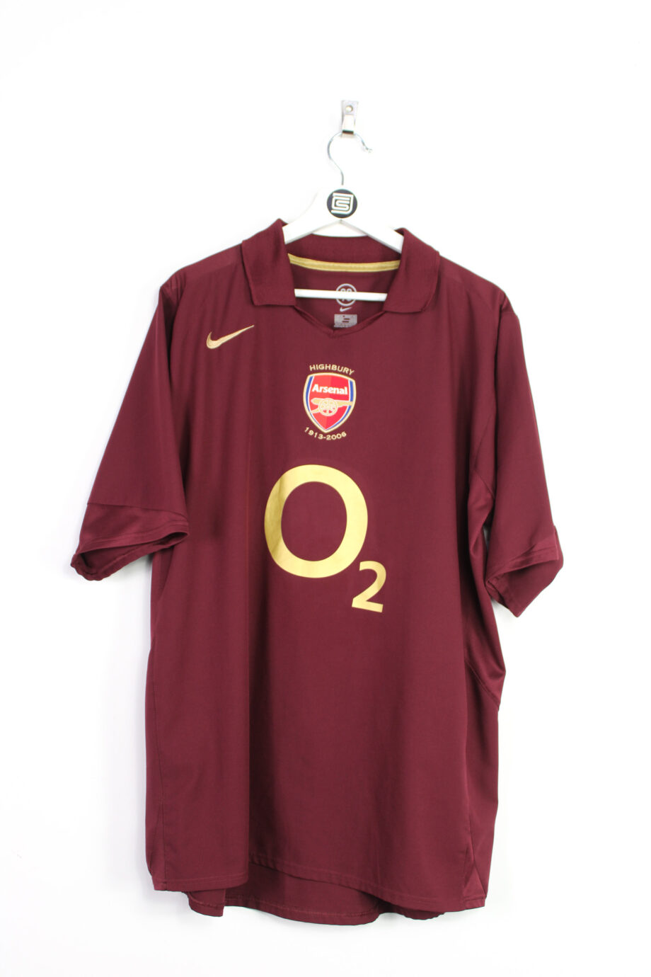 2005-06 Arsenal home jersey (#10 BERGKAMP) - XL