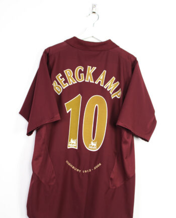 2005-06 Arsenal home jersey (#10 BERGKAMP) - XL