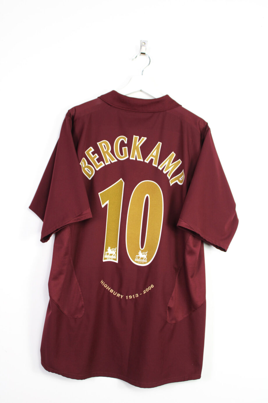 2005-06 Arsenal home jersey (#10 BERGKAMP) - XL