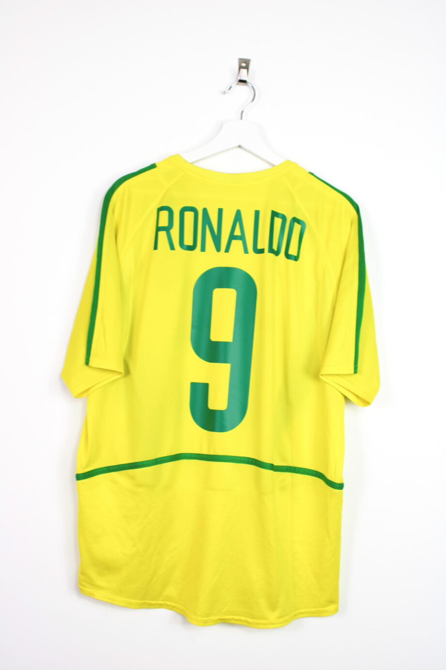 2002-04 Brazil home jersey (#9 RONALDO) - L