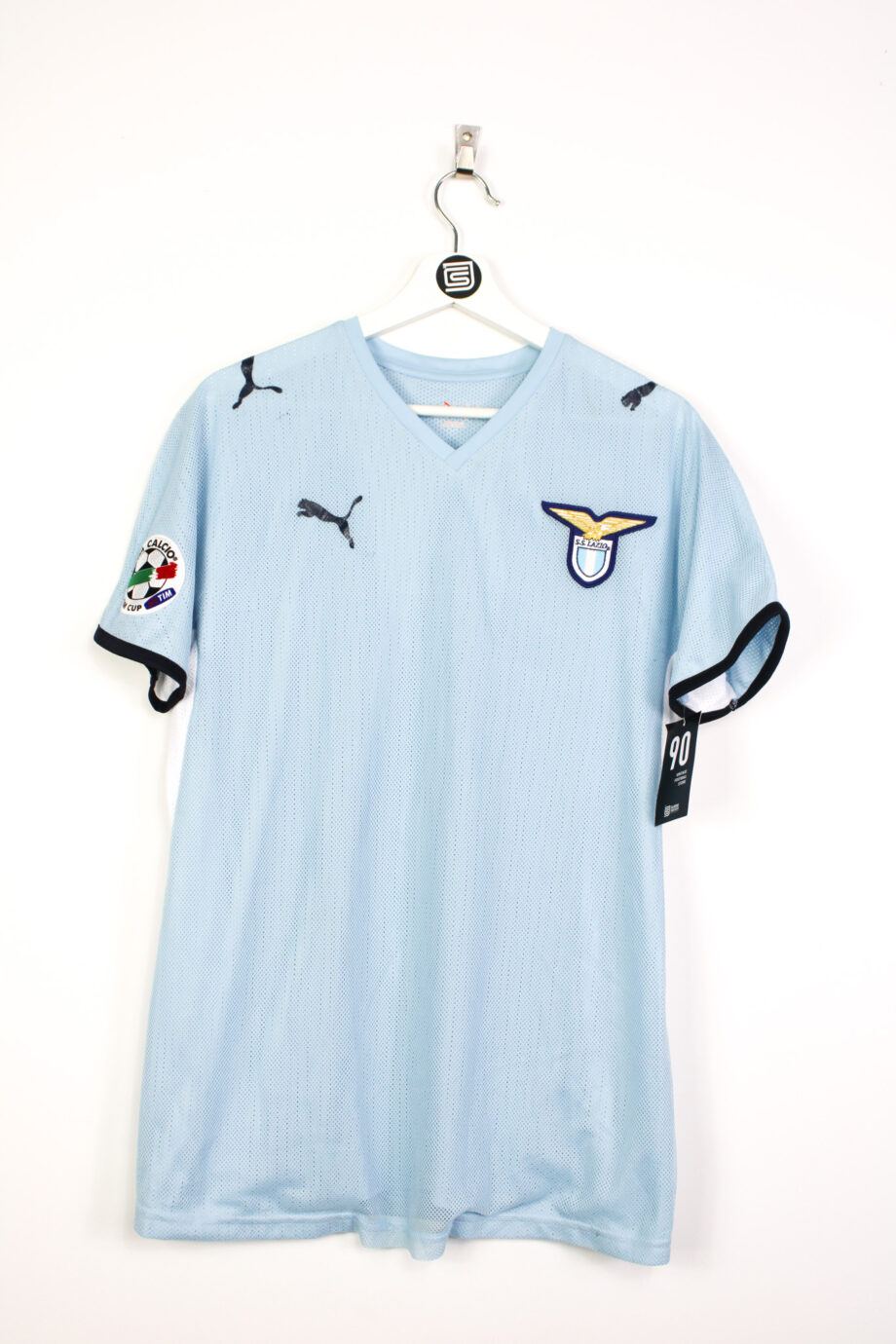 2008-09 Lazio *MATCH ISSUE* home jersey (#14 ROCCHI vs. Juventus) - M