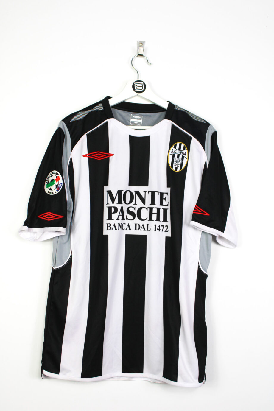 2008-09 Siena *MATCH ISSUE* home jersey (#24 BELMONTE vs. Juventus) - L