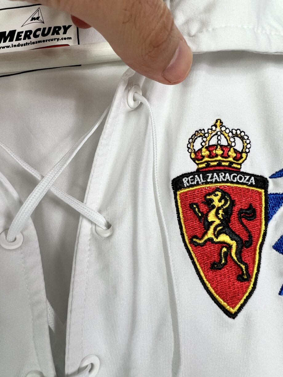 2007-08 Zaragoza *MATCH ISSUE* 75 YEARS home jersey (#20 vs. Juventus) - M