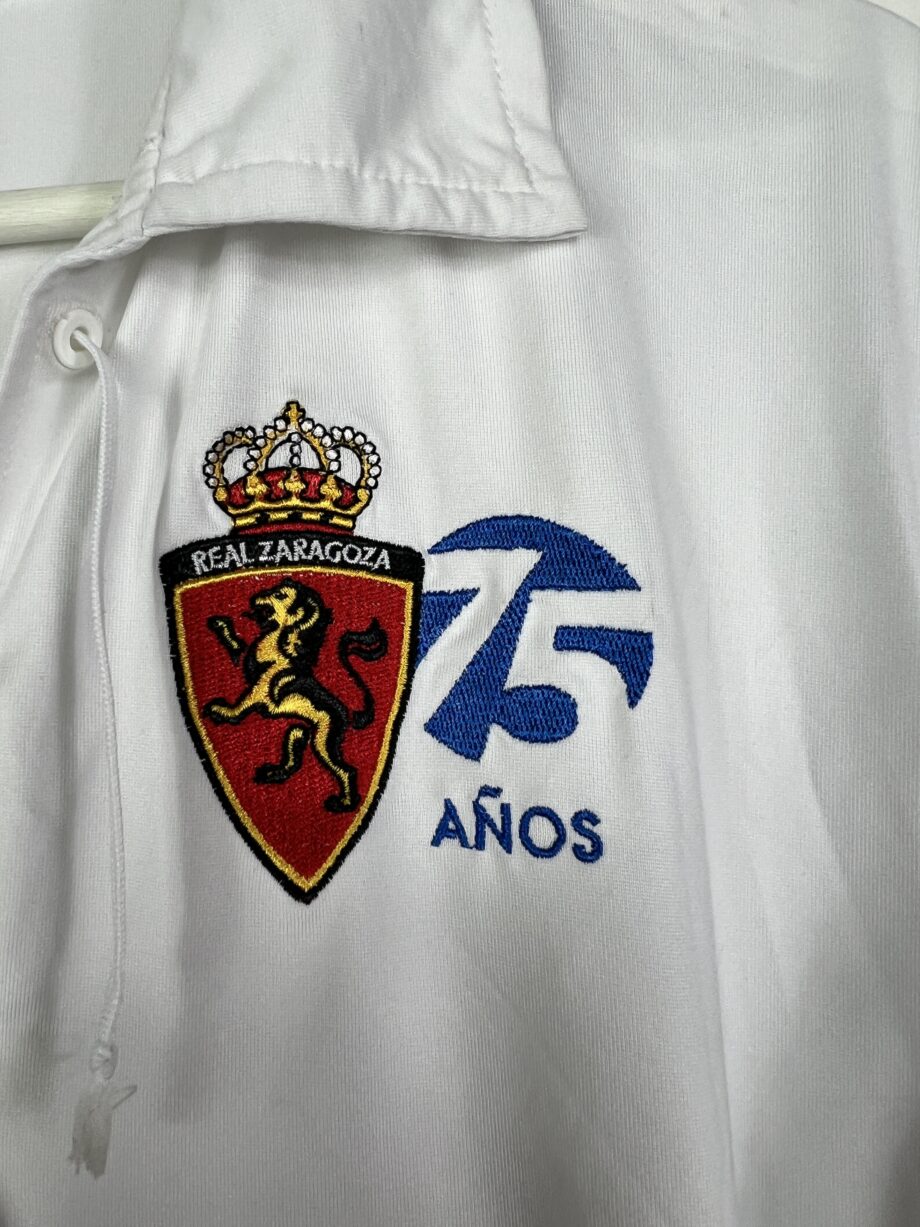 2007-08 Zaragoza *MATCH ISSUE* 75 YEARS home jersey (#20 vs. Juventus) - M