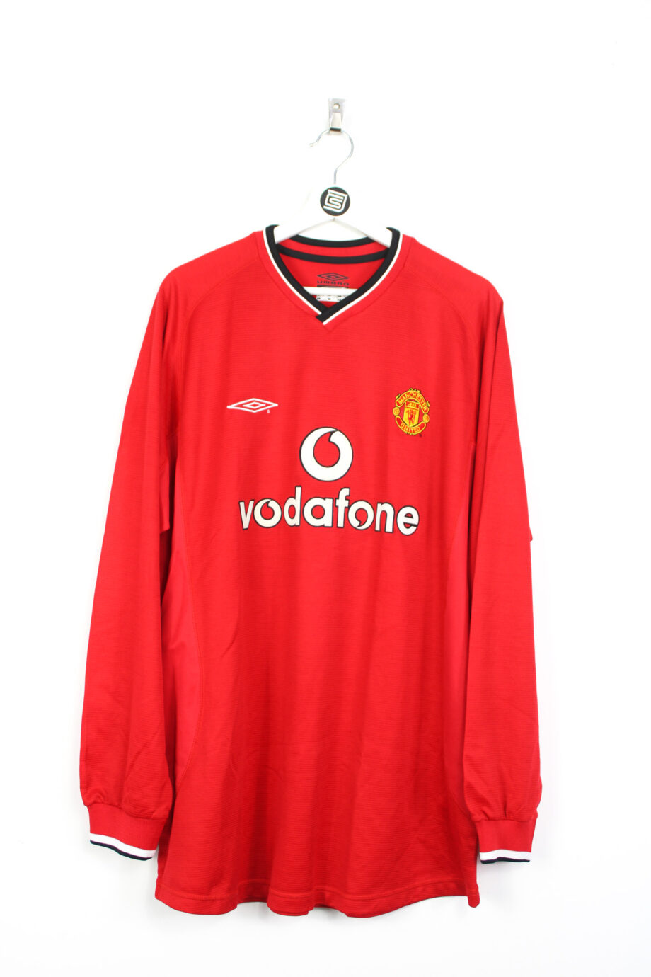 2000-02 Manchester United L/S home jersey (#18 SCHOLES) - XL