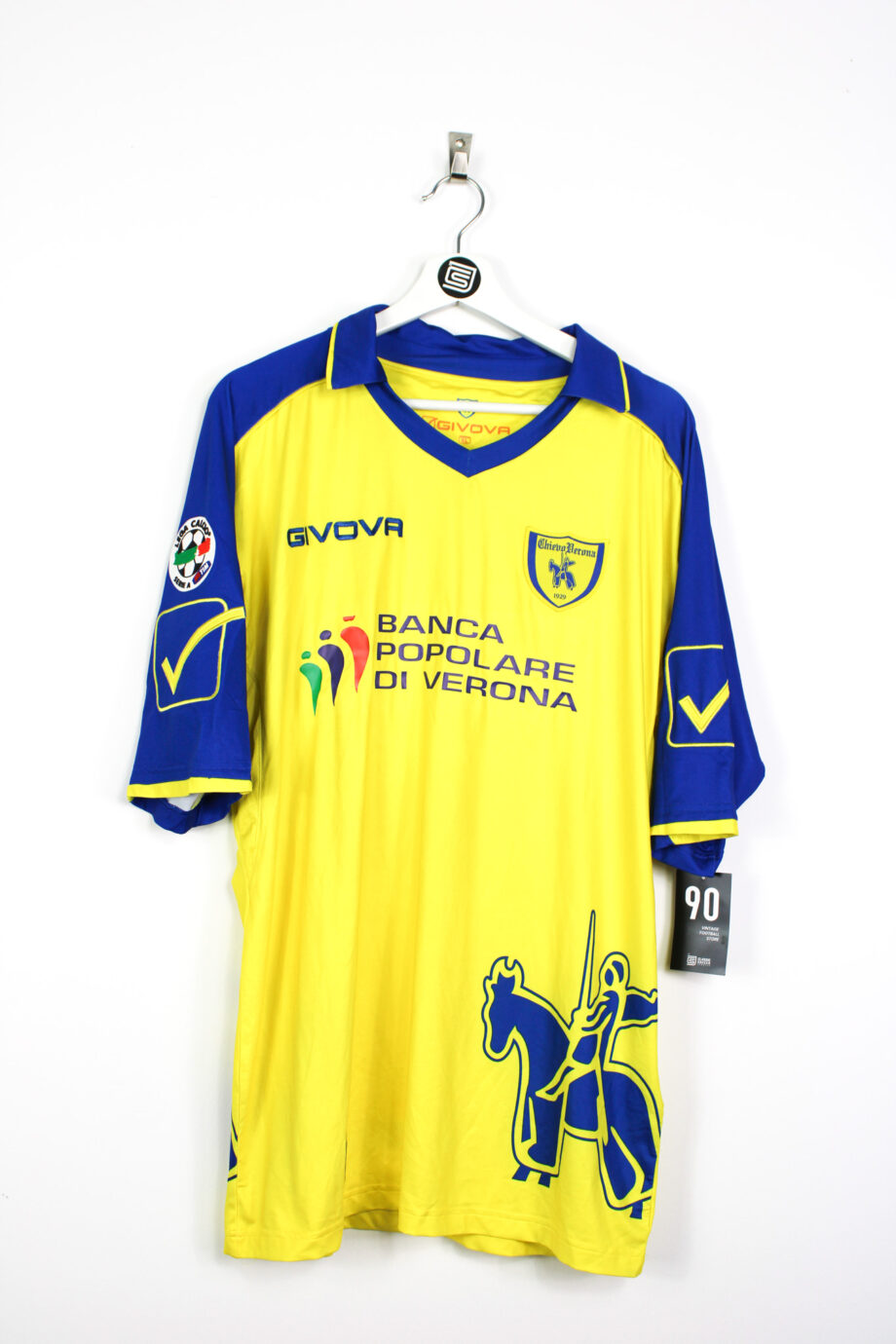 2009-10 Chievo Verona *MATCH ISSUE* home jersey (#33 YEPES vs. Juventus) - XL