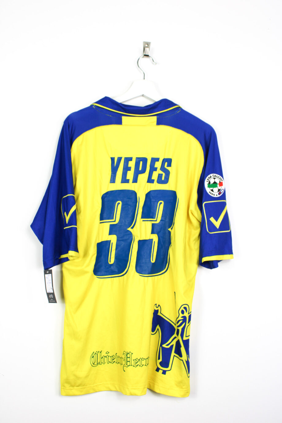 2009-10 Chievo Verona *MATCH ISSUE* home jersey (#33 YEPES vs. Juventus) - XL