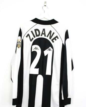 1997-98 Juventus L/S home jersey (#21 ZIDANE) - XL
