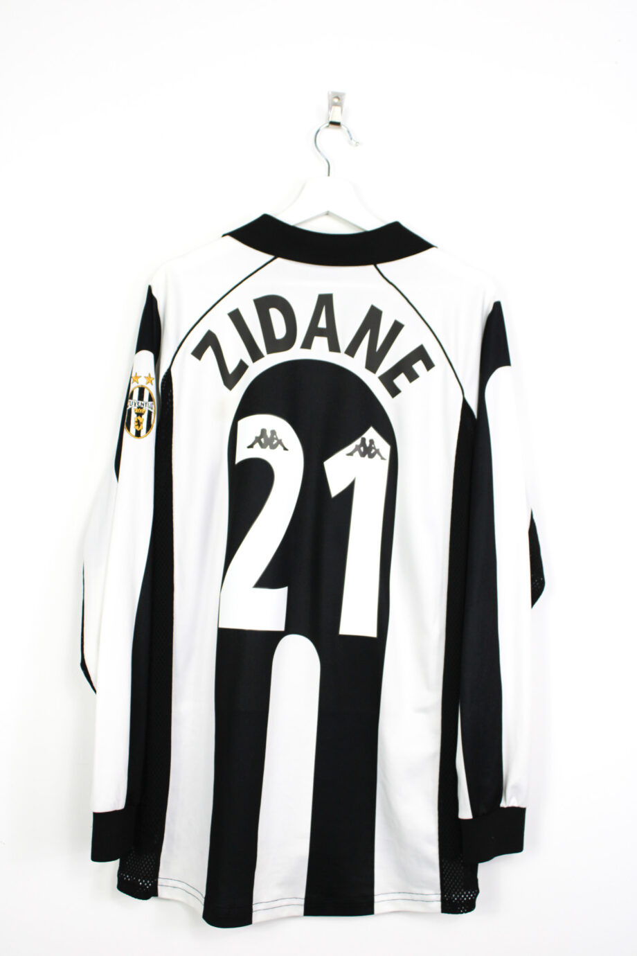 1997-98 Juventus L/S home jersey (#21 ZIDANE) - XL
