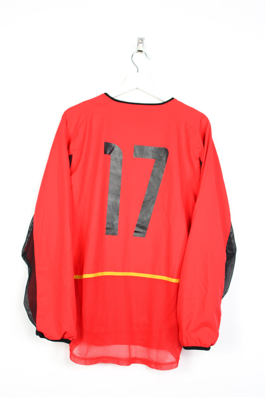 2002-04 Belgium L/S *MATCH WORN* home jersey (#17) - L