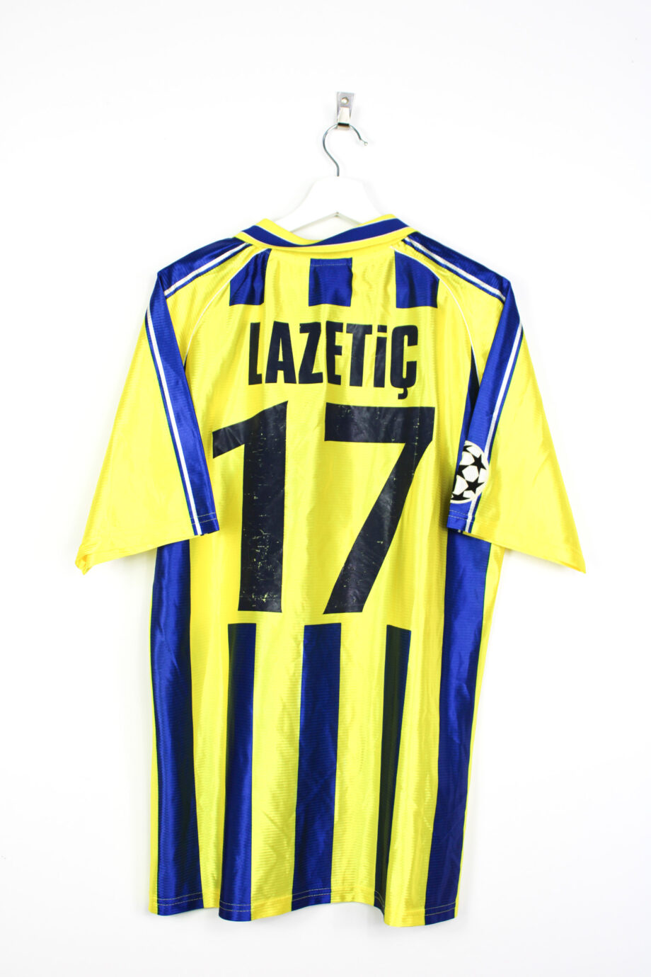 2001-02 Fenerbahçe *MATCH WORN* home jersey (#17 LAZETIĆ vs. FC Barcelona ) - XL