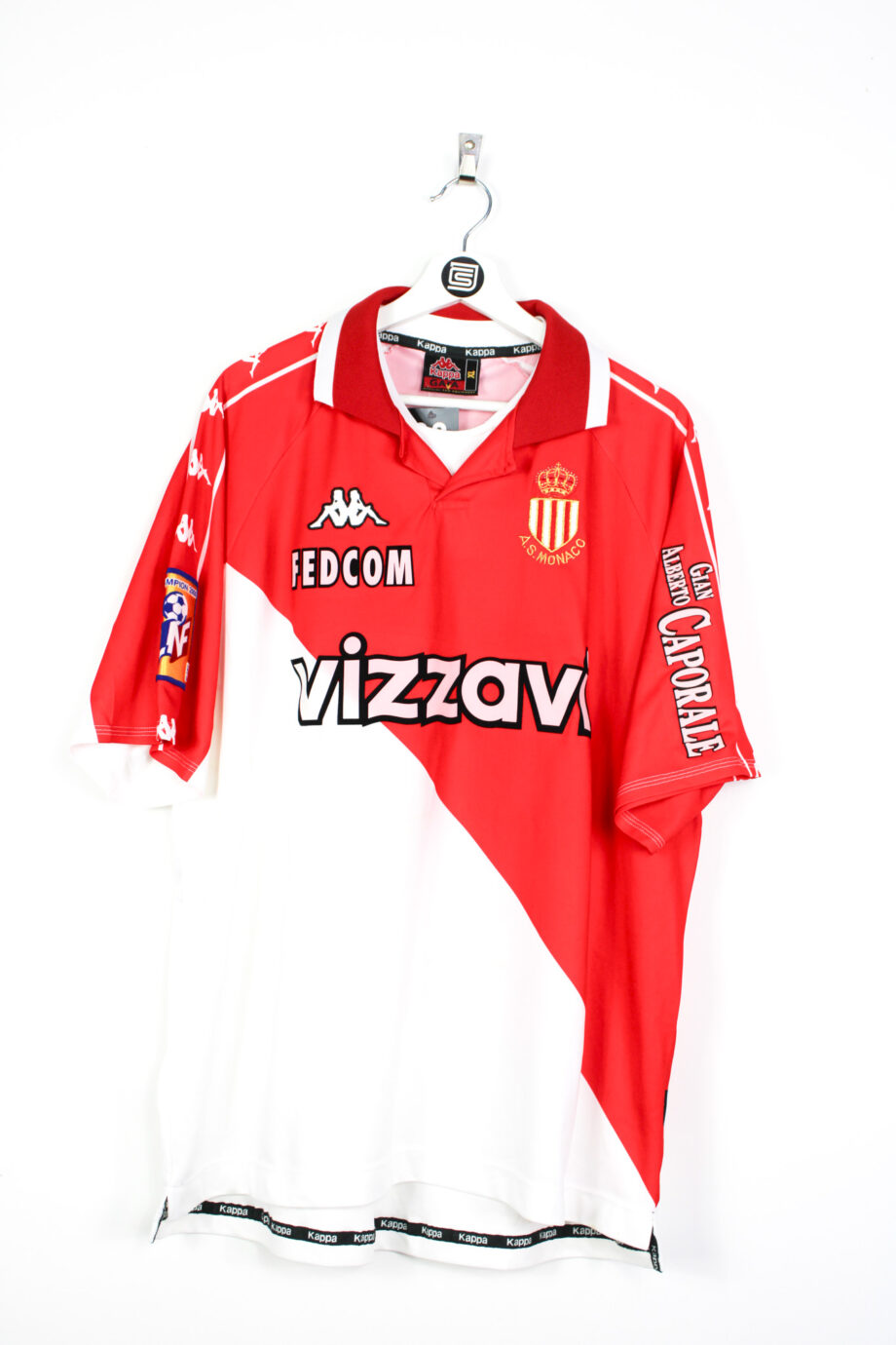 2000-01 AS Monaco *MATCH ISSUE* home jersey (#17 LEONARD) - XL
