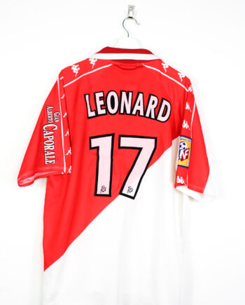 2000-01 AS Monaco *MATCH ISSUE* home jersey (#17 LEONARD) - XL