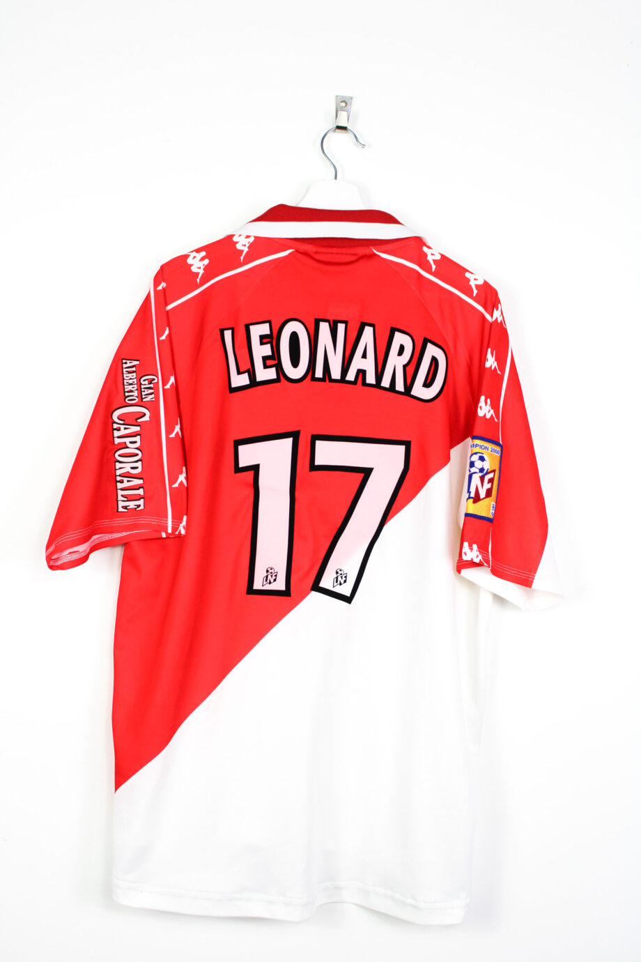 2000-01 AS Monaco *MATCH ISSUE* home jersey (#17 LEONARD) - XL